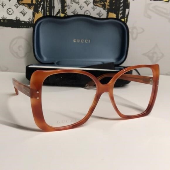 Luxury New Authentic Gucci GG0473O 003 Eyeglasses - Picture 3 of 13